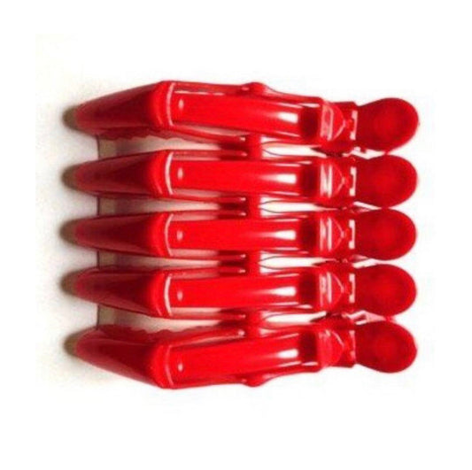 Red Crocodile Clips (5 pcs)