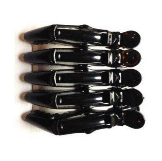 Black Crocodile Clips (5 pcs)