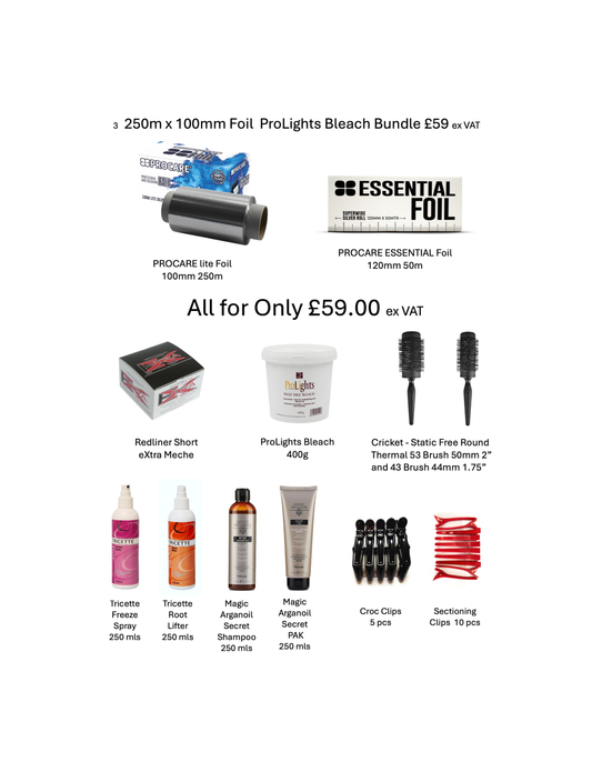 250m x 100mm Foil & ProLights Bleach + More