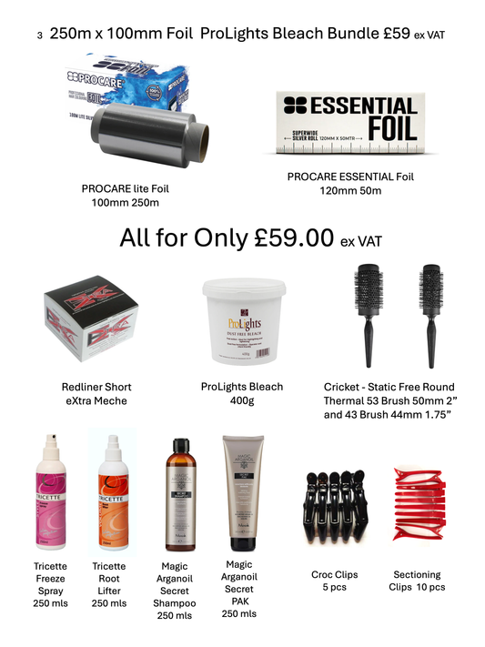 250m x 100mm Foil & ProLights Bleach + More
