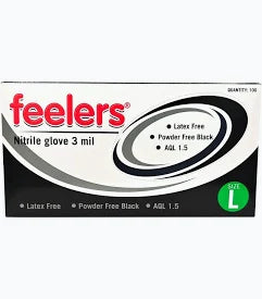 Feelers Large Nitrile Gloves Black